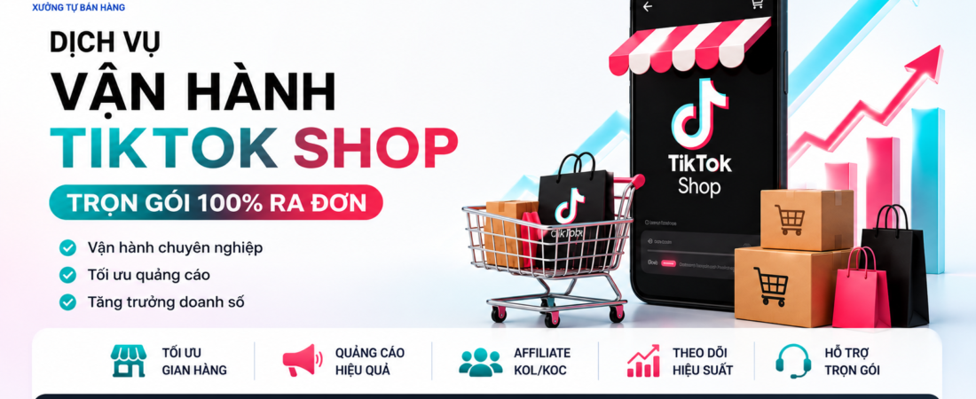 DỊCH VỤ VẬN HÀNH TIKTOK SHOP TRỌN GÓI TĂNG TRƯỞNG X2 X3 DOANH THU