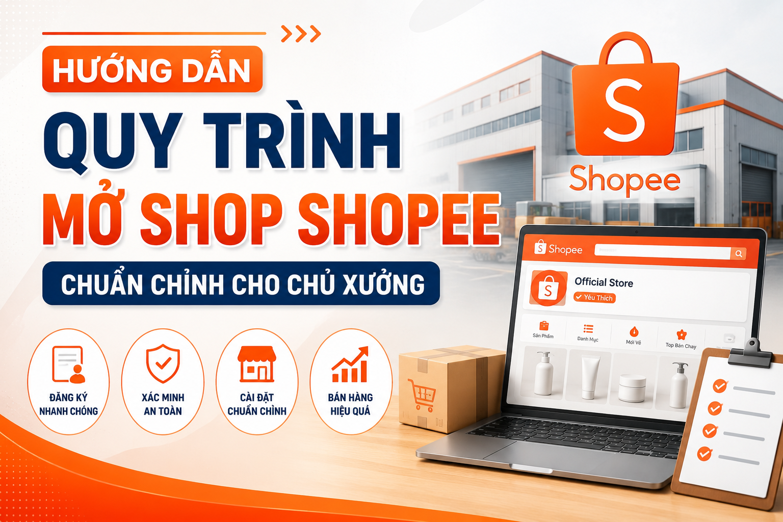 HƯỚNG DẪN QUY TRÌNH MỞ SHOP SHOPEE CHUẨN CHỈNH CHO CHỦ XƯỞNG