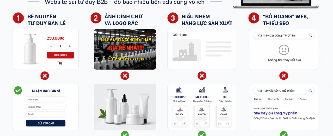 CÁC SAI LẦM KINH ĐIỂN KHIÊN WEBSITE NHÀ MÁY BỊ ĐẠI LÝ LỚN “QUAY XE”