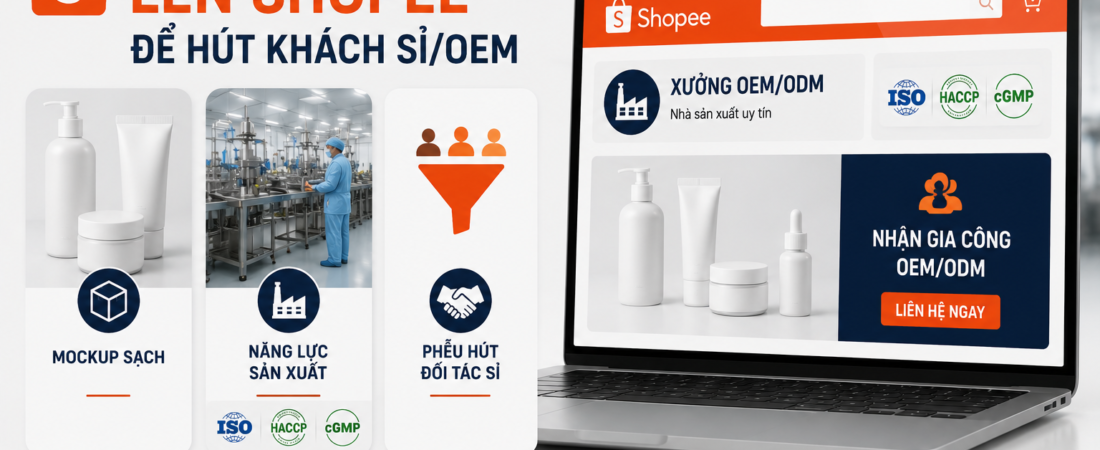 XƯỞNG OEM CÓ LÊN SHOPEE ĐƯỢC KHÔNG?