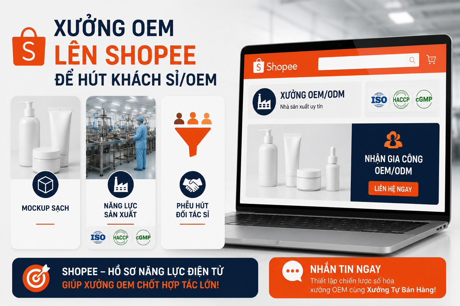 XƯỞNG OEM CÓ LÊN SHOPEE ĐƯỢC KHÔNG?