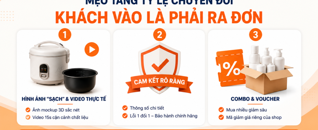 TỐI ƯU TỶ LỆ CHUYỂN ĐỔI SHOPEE: CHIẾN LƯỢC BIẾN TRAFFIC THÀNH ĐƠN HÀNG